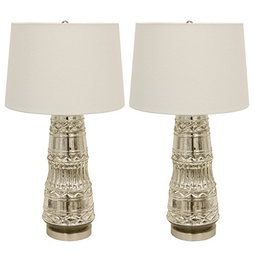 Décor Therapy MP1065 Table Lamp, Antique Silver