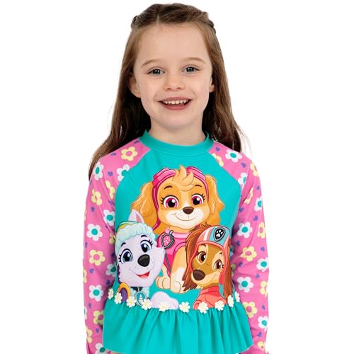 Paw Patrol Swimsuit | Skye Girls Bathing Suit | Flower Long Sleeve Girls Swimsuit | Kids Bathing Suit2