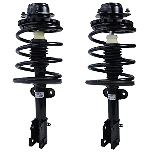 Image of Detroit Axle - 4pc Struts Shocks for Dodge Grand Caravan Chrysler Town & Country Plymouth Voyager, 2 Front Struts with Coil Spring Assembly 2 Rear Shock Absorbers Replacement Suspension Kit