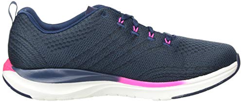 Skechers Ultra Groove Pure Tênis Feminino, 36, Azul Escuro/ Rosa Choque