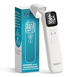 Thermometer for Adults & Kids 3-in-1 Digital Non-Contact Forehead Infrared Baby Ear Thermometer Backlit Display 1s Fast Reading Fever Alarm 40 Sets Memory Mute Mode with Storage Bag Accessories