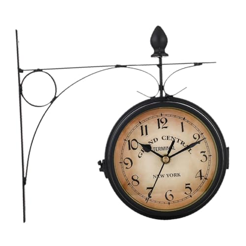 Reloj de pared de hierro para decorar salones elegantes y porches 6