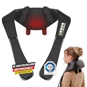 DONNERBERG® Das Original Proneck Nackenmassagegerät mit Wärme Massagegerät Kabellos Markenakku 7 Jahre Donnerberg Kraftmotor Garantie. KNM-001