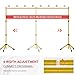 JSungo Backdrop Stand, Adjustable 10x7.5 FT Background Stand Backdrop for Parties, Photo Video Studio, Portable Photography Backdrop Stand with Carrying Bag, 6 Backdrop Clamps, and 2 Stand Bags, Gold