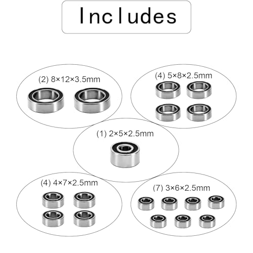 Kit roulement scellé 18 pièces haute précision HPI Venture - 2