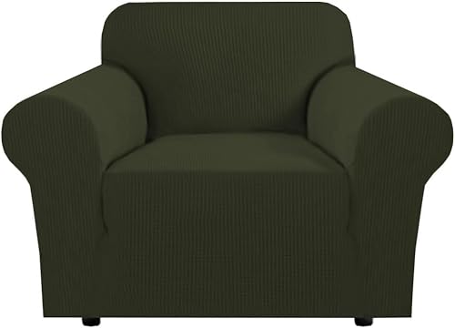 Miniatura 29 de H.VERSAILTEX Funda elástica para sillón, cubierta de sofá, protector de muebles, alto spandex, cuadros pequeños, jacquard tejido, fundas de sofá