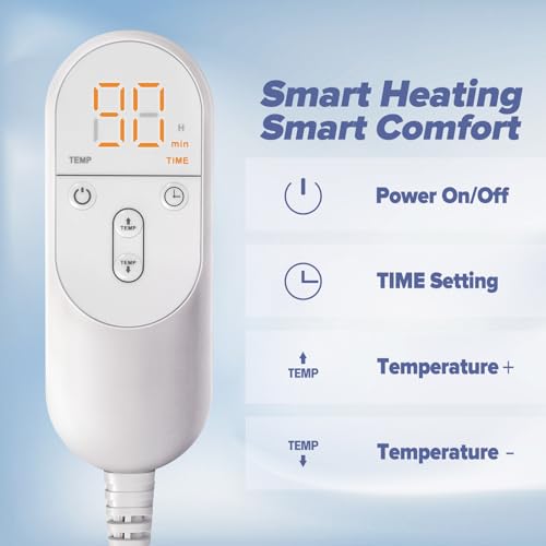 Heating pad for Neck, Back, Shoulder, Cramps Pain Relief, Gifts for Women, Men, Mom, Dad, 4 Auto-Off, Machine Washable, 6 Heat Settings, Ideal for Mother’s Day, Father’s Day, Christmas, Birthdays - Image 3