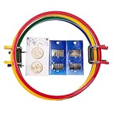 Colaxi 4Pcs Embroidery Hoops Round Spring Tension Needlework Crafts Reusable Adjustable Craft Sewing