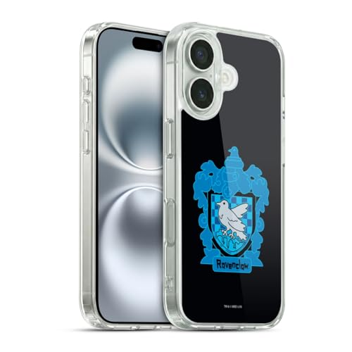 Head Case Designs Officially Licensed Harry Potter Ravenclaw Crest Deathly Hallows I Gel Case [Military Grade Protection] Compatible with Apple iPhone 16 and Compatible with MagSafe