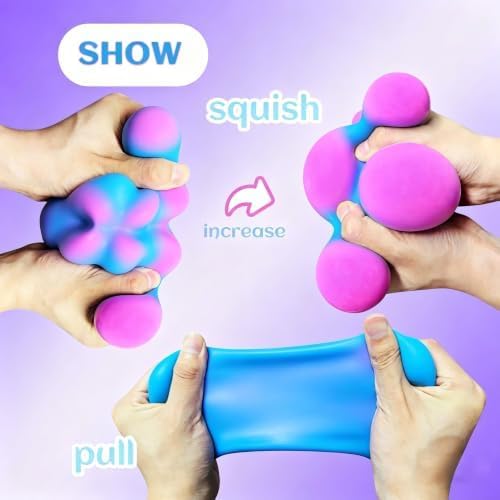 JIAHO Giant Squishy Stress Balls | For Adults, 4-Inch Jumbo, Sensory Balls