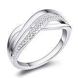 Design: AAA Zirkonia Criss Kreuz X Eternity Ring für Damen