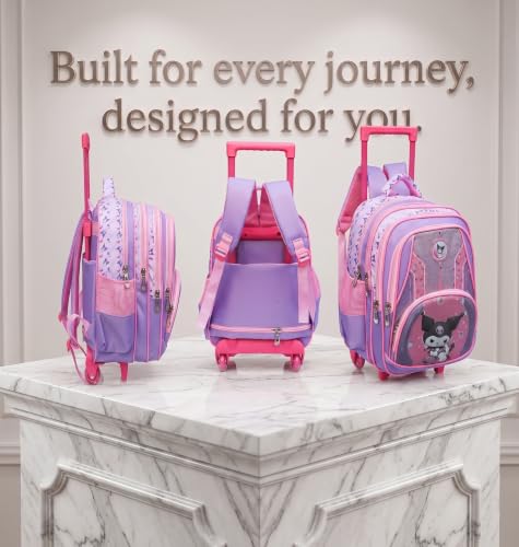 Image of ADSON 3D Embossed School Trolley Bag Large School Bag for Boy Girl, Kids School Bag, Travel Backpack for Girl Boy, Ideal for Children Trolley 16 Inch Water Resistant