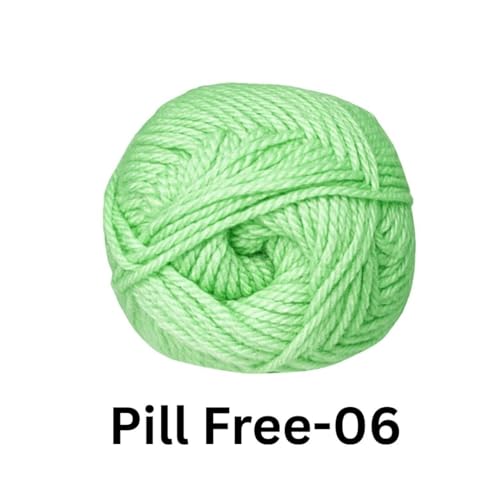 Image of VCR Pista Yarn, Pill-Free Soft Knitting Yarn, 100 Grams Hank, 263 Meters Length, Low-Pill Acrylic Yarn, Soft Crosia Threads, Pack of 1, Suitable for Beanies, Caps and Gloves