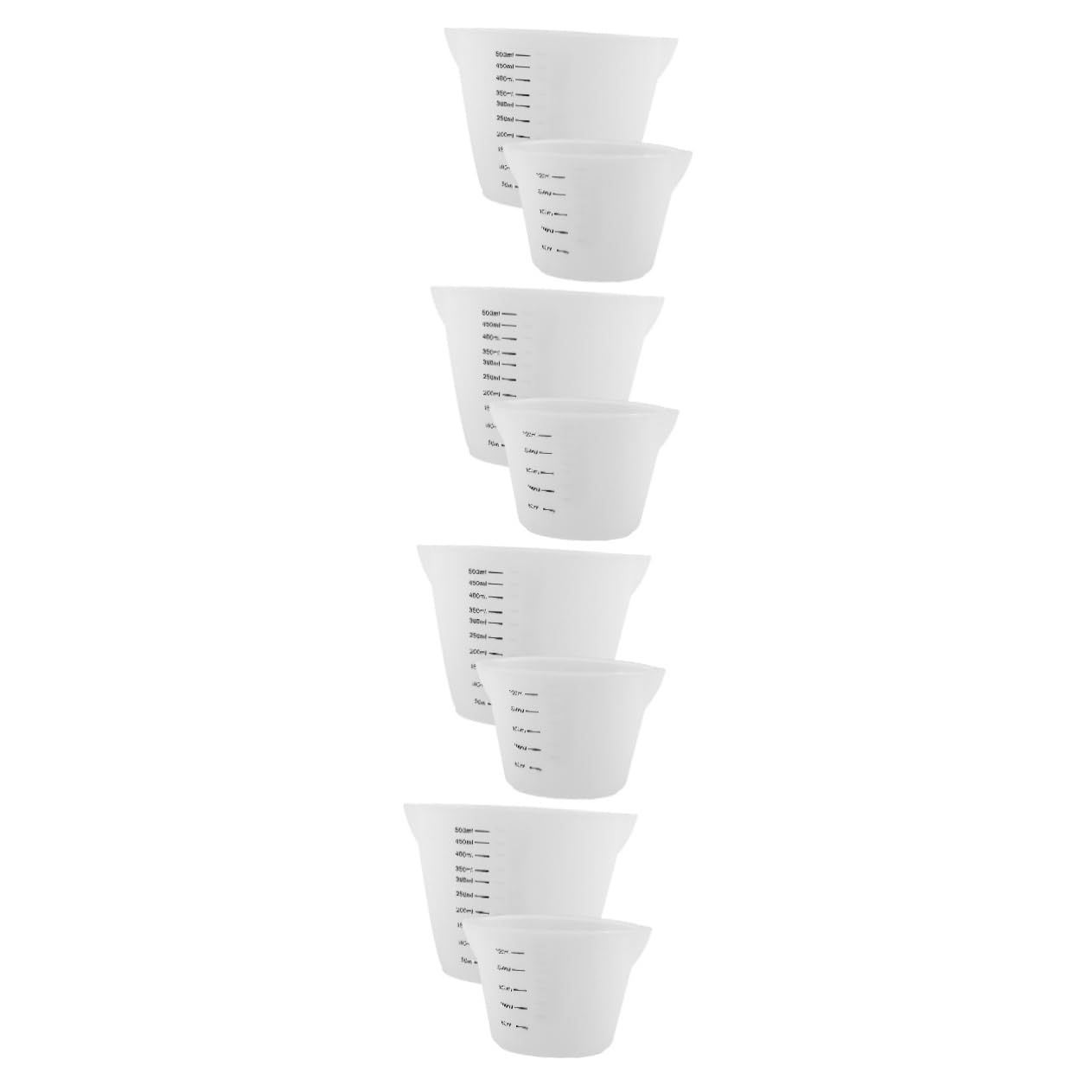 Ciieeo 8 Piezas Taza Medidora Taza De Silicona Vasos Mezcladores De Silicona Para Resina Vaso Medidor De Liquidos Tazas Medidoras Anidadas Taza Graduada Para El Hogar Gel De Sílice