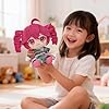 8 Inch Red 3D Drill Twin Tail Ponytail Collectible Anime Character Plush Collectible Pink-Green Costume Cute Pillow - Image 5