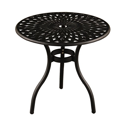 Image of Oakland Living Outdoor Aluminum 3 PC Bistro Set, Sand Black