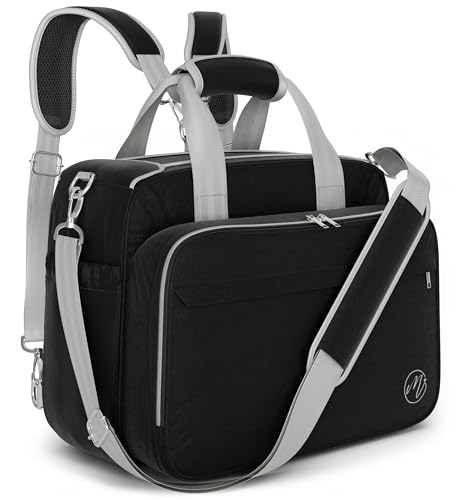 Image of Mellories 4 in 1 Convertible Diaper Bag Tote For Baby Boys and Girls - Converts Into Diaper Backpack, Baby Tote, Stroller Bag and Crossbody Diaper Bag - Black Baby Travel Bag - Gift for Mom