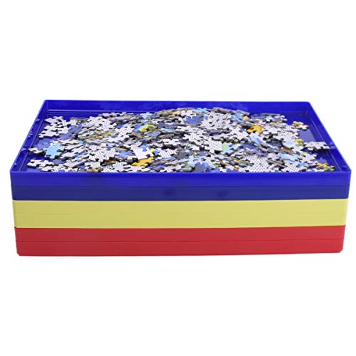 Vencer Puzzle Stack Sorting Trays for 1,000 Loose Pieces - Puzzle Gift,VPT-001 - Thumbnail 4