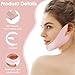 Thinp Double Chin Reducer, Reusable V Line Face Lifting Chin Mask Chin Strap for Double Chin Face Lifting Belt Chin Lift Mask for Skin Tightening and Preventing Sagging (Pink)