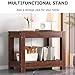 PA-DABAOO Fish Tank Stand Solid Wood,Heavy-Duty Turtle Tank Stand,Double Layered Aquarium Stand,Stand Utility Storage Shelf,Plant Display,Assembled Reptile Tanks Bracket,50 * 30 * 71cm