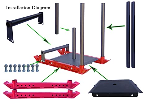 Stecoeico Weight Sled, Workout Sled. Upgraded Weight Sleds For Training & Physical Rehabilitation. Professional Push Sled With Premium Exercise Straps. Sled Workout Equipment. #TOP5
