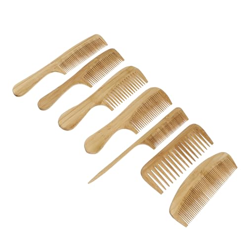Brosses à cheveux en bambou naturel de qualité supérieure avec peignes en bois denses