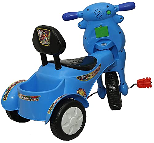 Image of M Panda Baby Product Toyboy Multinational Musical Happy Birthday Baby Tricycle (Blue - Black) Panda Rider for Kids, Cycle for Kids