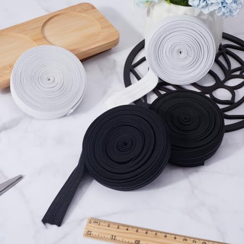 GORGECRAFT 5 Yards 20mm Wide Non-Slip Elastic Ribbon Black Straight Line Silicone Elastic Gripper Band Tape Stretch Rubbers Elastic Straps Belt Waistband for DIY Garment Sewing Crafts Sports Shorts - Image 4