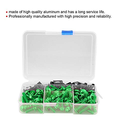Miniatura 3 de Tornillos, kit universal de carenado de 177 piezas de tornillos de motocicleta M5 M6 apto para motos deportivas (verde)