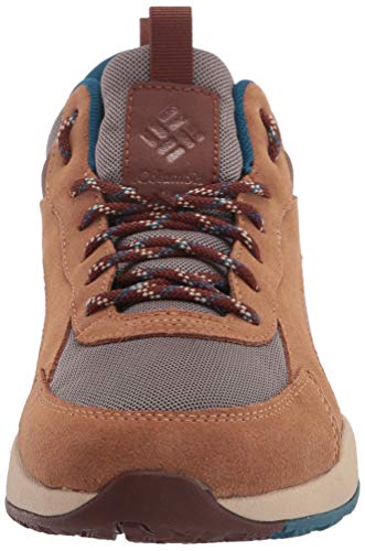 Columbia Men's Pivot Mid Waterproof Hiking Shoe, Wet Sand/Phoenix Blue, 11.5 Wide