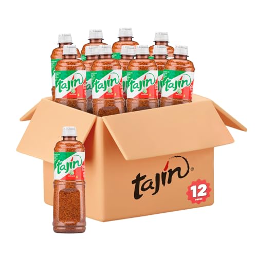 Image of Tajin Clasico Seasoning, Authentic Mexican Chili Lime Spice Blend for Fruit, Snacks, Tacos, and Cocktails, Zesty Flavor Enhancer, 14 oz (Pack of 12)