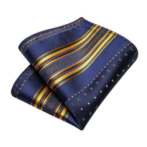 Image of DiBanGu Mens Zipper Ties Silk Adjustable Necktie Pocket Square