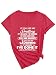 ZOTUJU T Shirts for Women, If You See Me Smiling It's Because I'm Thinking of Doing Something Tee Playful Scheming Top Red