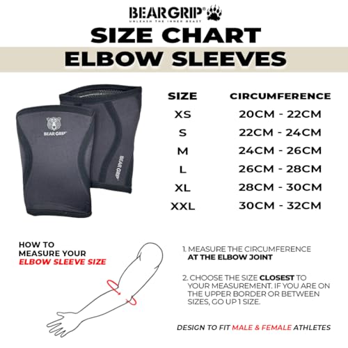 Coderas de compresión de 7mm BEAR GRIP para tus rutinas de gimnasio 6