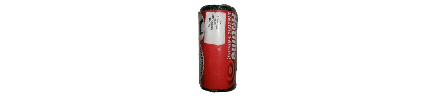 Hotline Green Electric Fencing Supercharge 4-Strand Polywire 100M (Green)