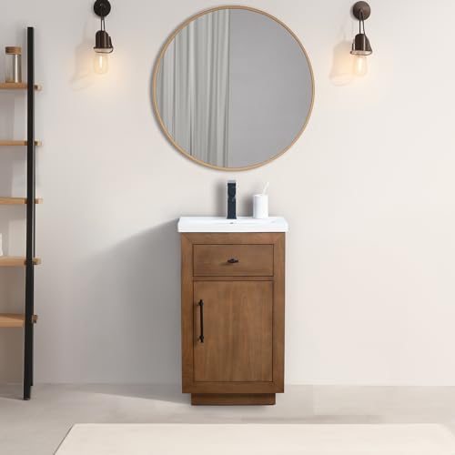 Vanity Art 20 inch Small Bathroom Vanity with Sink, Solid