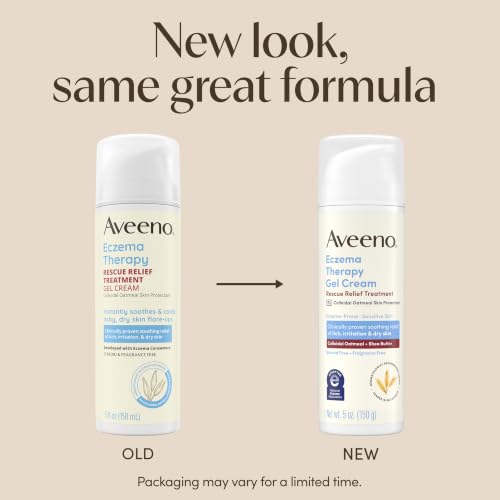 Aveeno Eczema Therapy Rescue Relief Treatment Gel Cream, 5.0 oz - image 2