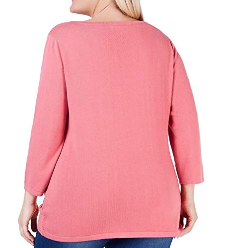 Karen Scott Plus Size Cotton Pointelle Sweater2