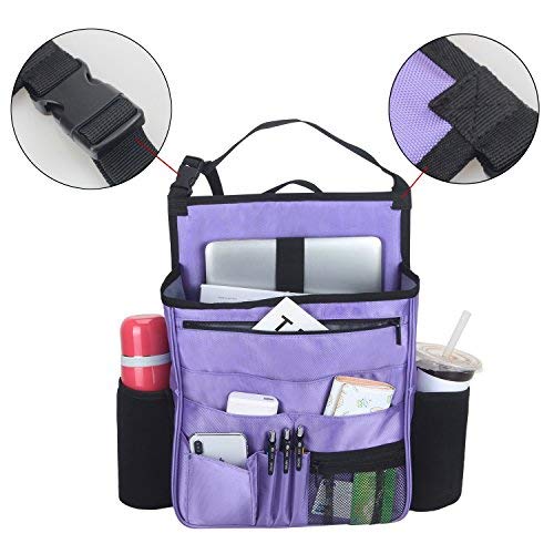 Luxja Auto Rücksitz Organizer, Autositz Organizer, Auto Aufbewahrung Rücksitz, Vordersitz Organizer mit Laptop und Tabletten-Lagerung, Lila