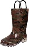 Western Chief Kids Boys' Light-Up Waterproof Rain Boot, Camo Green Lighted, 11 M US Little Kid