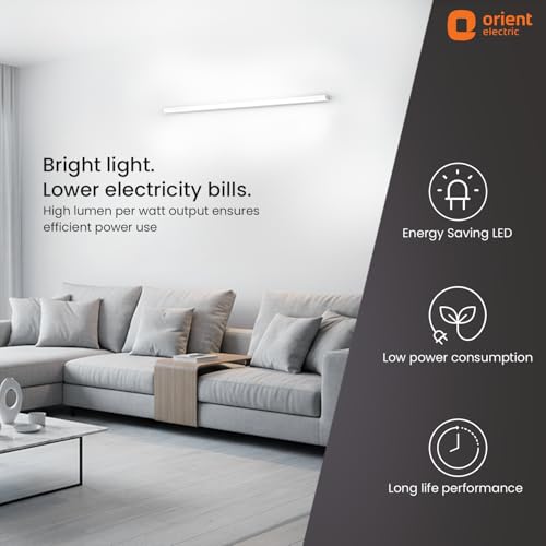 Image of Orient Electric Grace Pro 24W Square LED Batten| 2400 lumens Bright Light Output| LED tubelight for Home| Sleek & Elegant Design| 1Year Warranty by Orient | Cool White