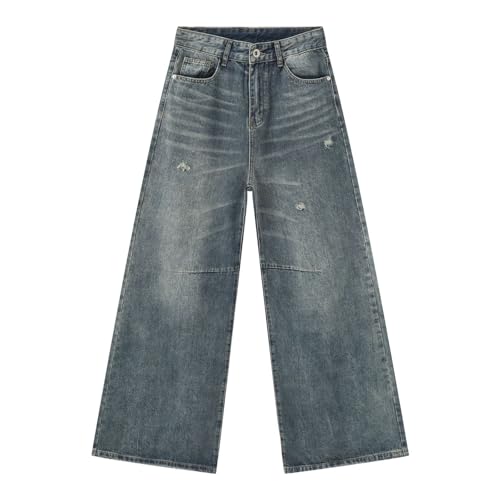 Men's Denim Jeans Retro High Street Loose Straight Leg Casual Weekend Commuting Daily Pants for Men