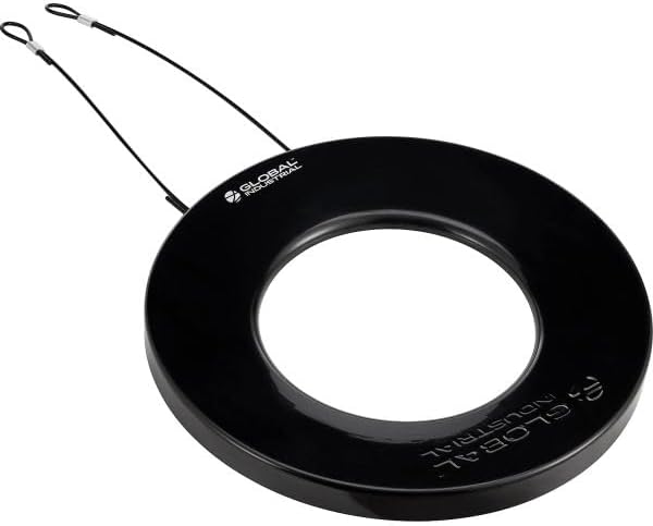 Global Industrial 732357 Replacement Lid for Outdoor Heavy-Duty Slatted Steel Trash Cans Black