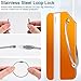 Travelambo 6 Pack Luggage Tags for Suitcases Aluminum Privacy Protection Bag Tags Luggage Identifier Travel Accessories Essentials (Orange)