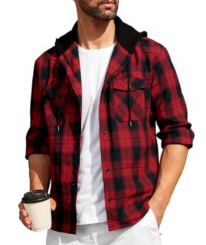 SwissWell Holzfällerhemd Herren Hemd Kariert Langarm Hemdjacke Männer...