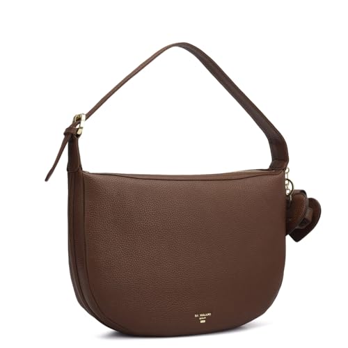Image of Da Milano Women's Leather Shoulder Bag - Brown