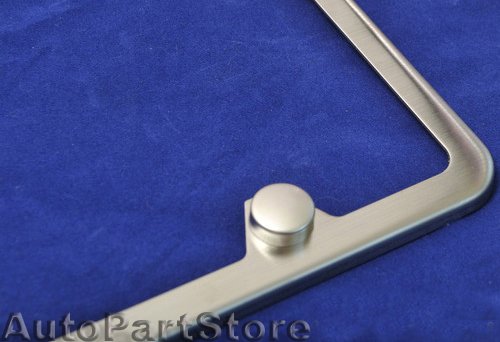 Stainless Steel Slimline License Plate Brush Frame #TOP1
