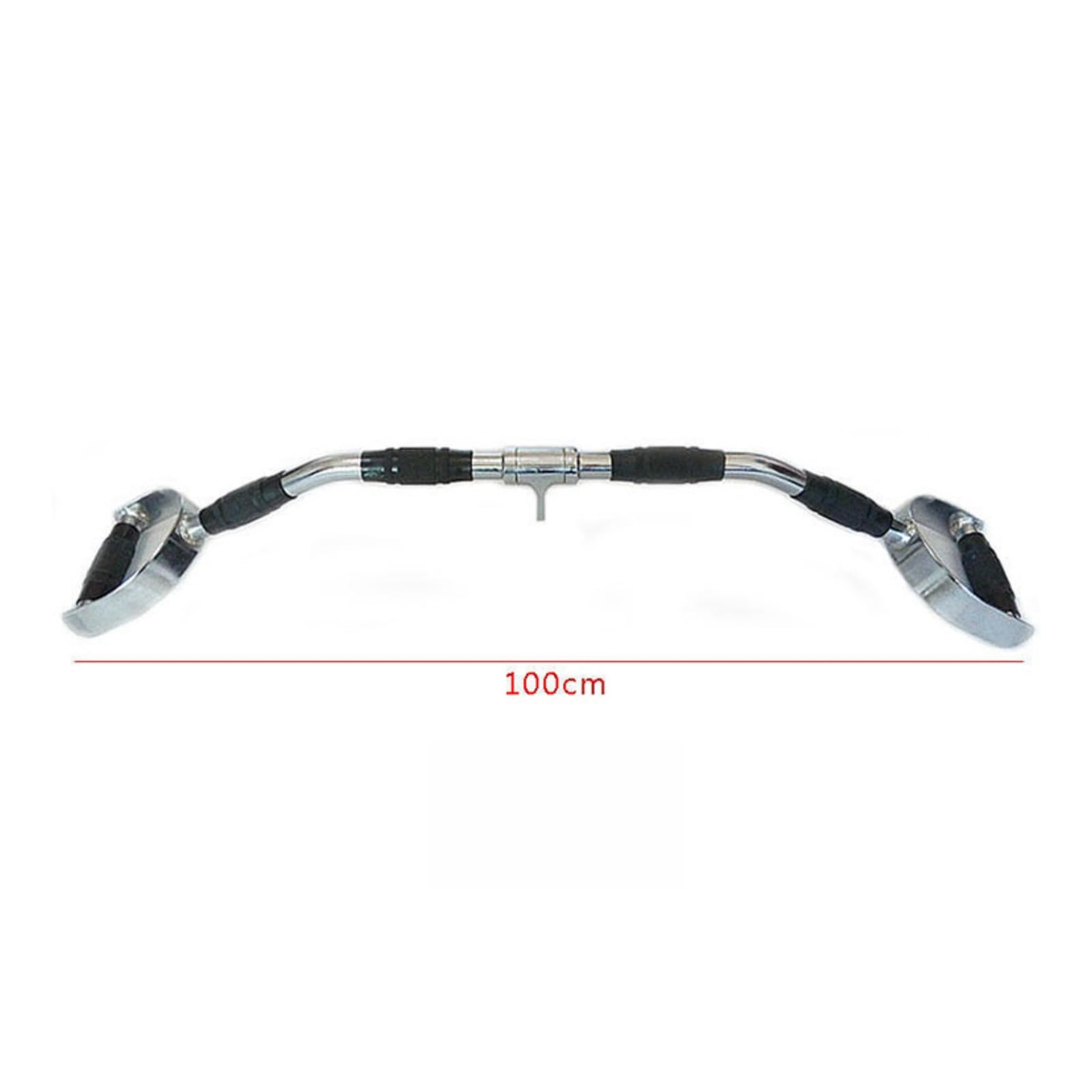 Baoblaze Empuñadura para Gimnasio Mango Asa Agarradera Compatible con Máquinas de Cables y Poleas Recubrimiento Antideslizante de , Barra De Tracción hacia Abajo Tipo D, Larga