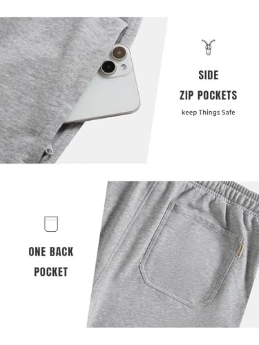 NORTHYARD Men's Sweat Shorts 5" with Pockets Cotton Drawstring Summer Workout Casual Lounge Shorts4