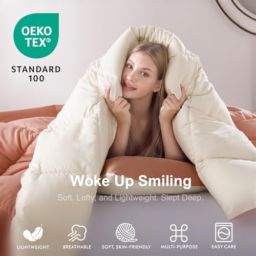 Image of KASENTEX Twin Comforter Set, Reversible, Goose Down Alternative, All Season